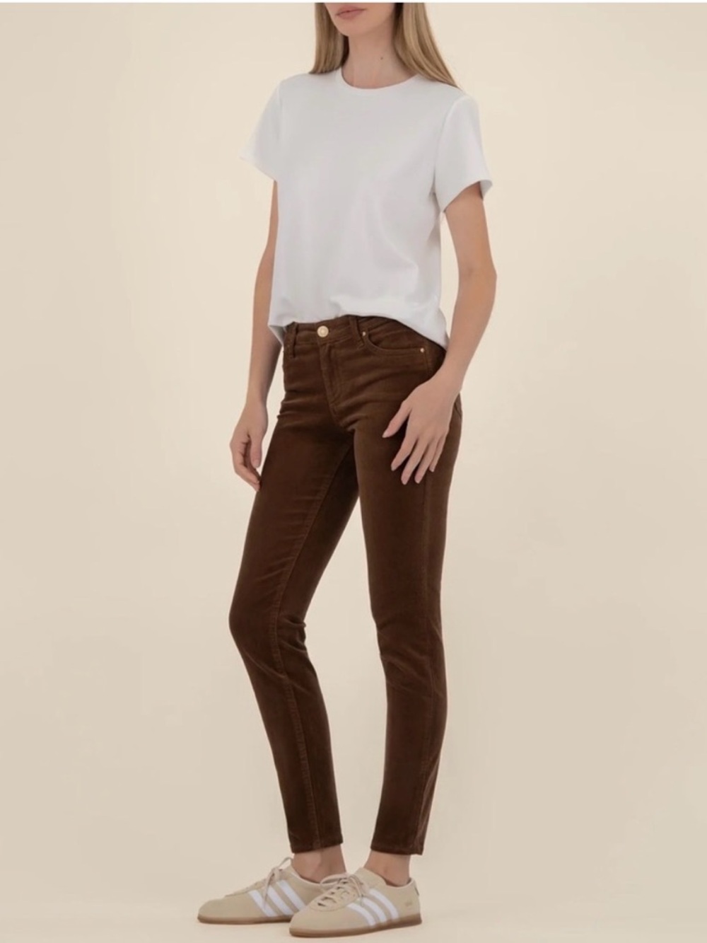 Kut from the Kloth Diana Strech Corduroy Skinny Pants-brown